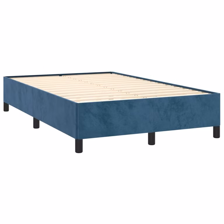 Giroletto senza Materasso Blu Scuro 120x190 cm Velluto