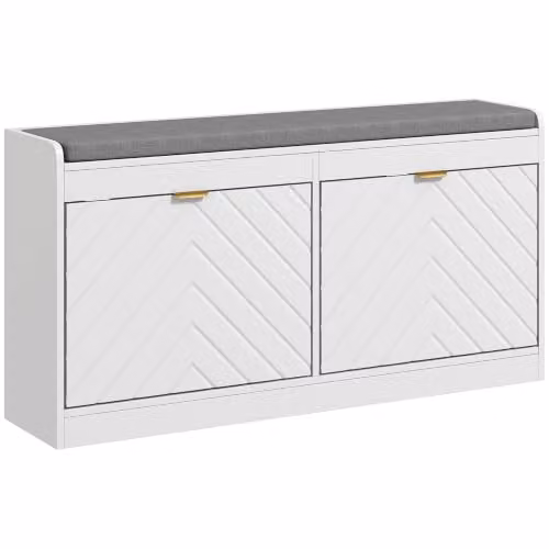 HOMCOM Panca per scarpe, seduta imbottita, 106 x 24 x 52,5 cm, colore