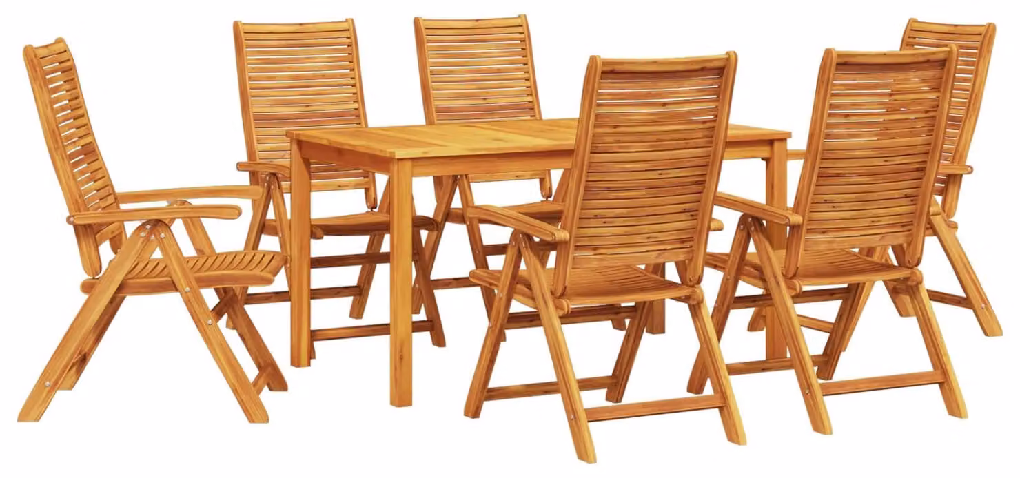 Set da Pranzo per Giardino 7 pcs Marrone