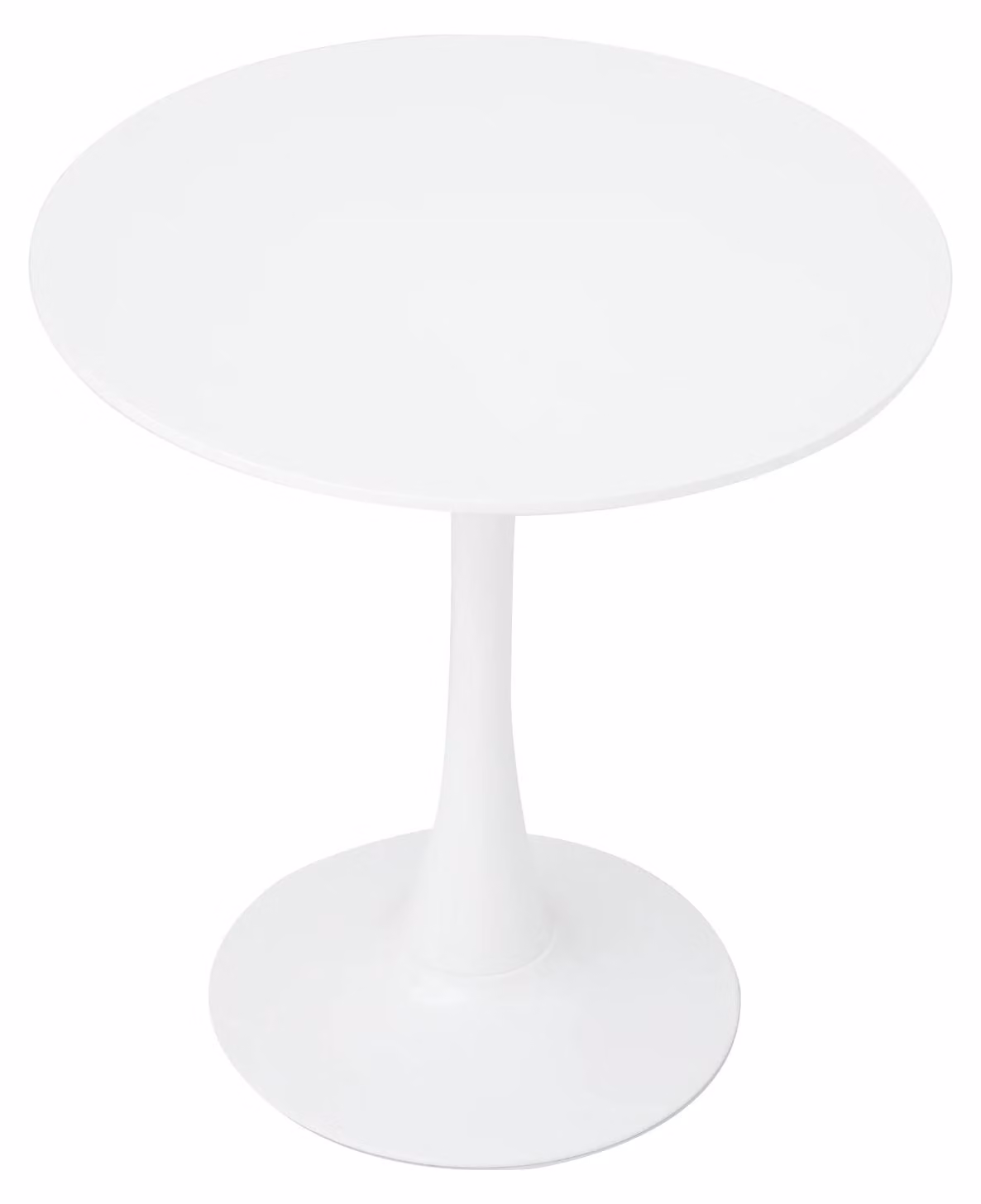 Tavolo rotondo da pranzo - Tavolo da pranzo - Bianco - 70 cm - Per 4 persone - In legno massello - Stile minimalista e moderno - Assemblaggio richiesto