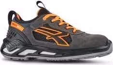 Scarpe antinfortunistiche basse U Power Ryder S1P SRC ESD Grigio e Arancio Taglia 39