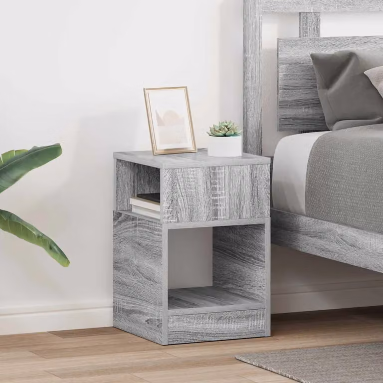Set di 2 tavolini da soggiorno vidaXL in stile moderno, colore grigio, L/P/H: 30,5 x 30 x 45 cm