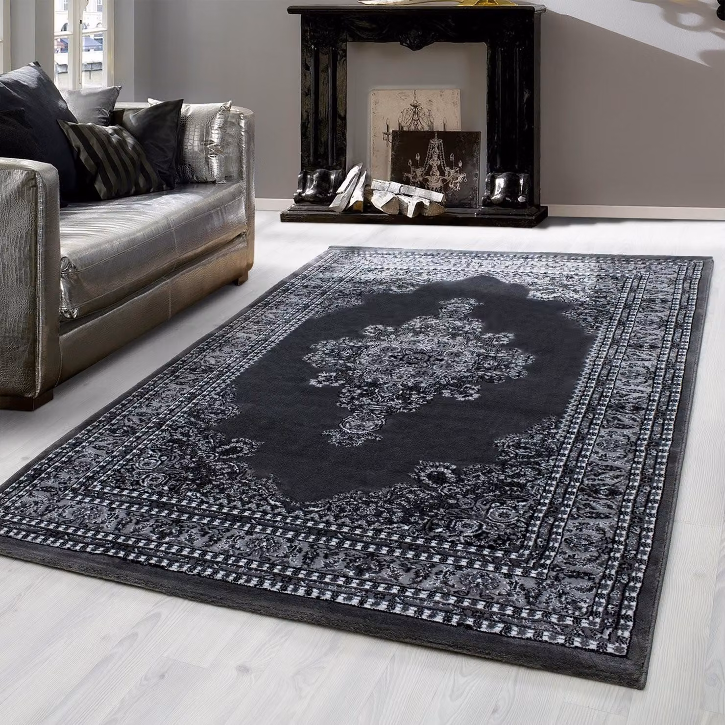 Tappeto orientale grigio, 120 x 170 cm