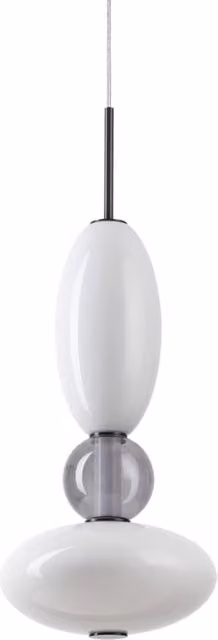 Lampadario a sospensione moderno Ideal Lux Lumiere in metallo e vetro con LED 27W luce calda 3000K IP20
