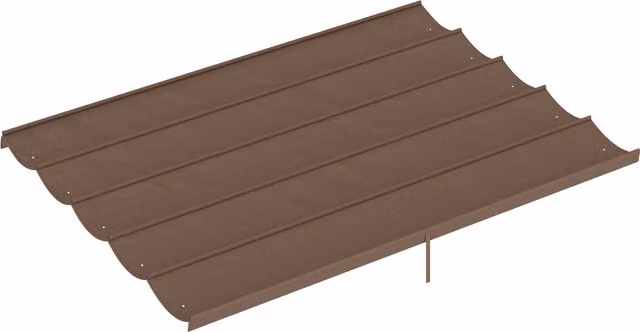Copertura per Gazebo e Pergola Outsunny in Poliestere Traspirante, Colore Marrone, 4 x 3 m – 1