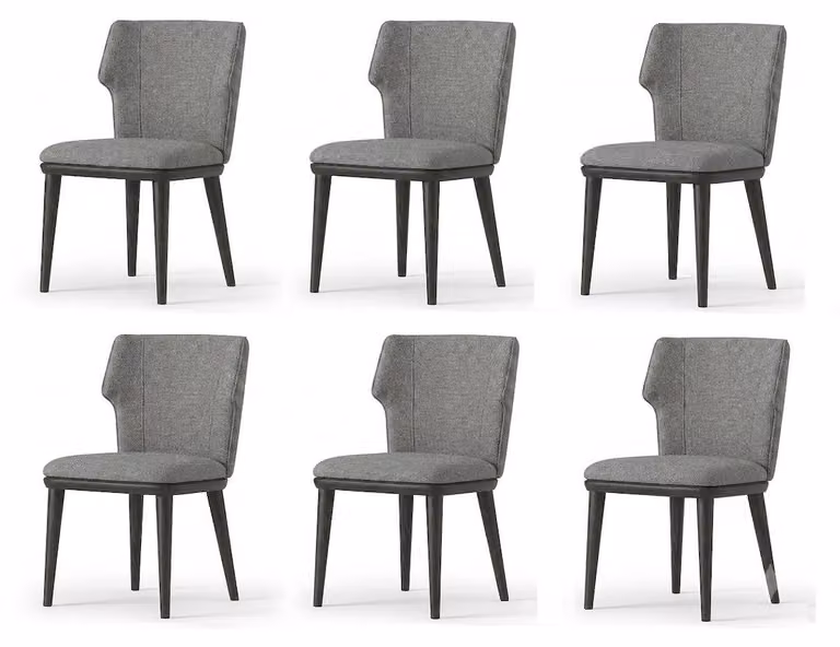 6 sedie, imbottite, dal design moderno, confortevoli, di alta qualità ed eleganti