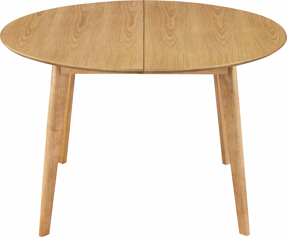 Miliboo - Tavolo da pranzo di design rotondo allungabile in rovere L120-150 LEENA