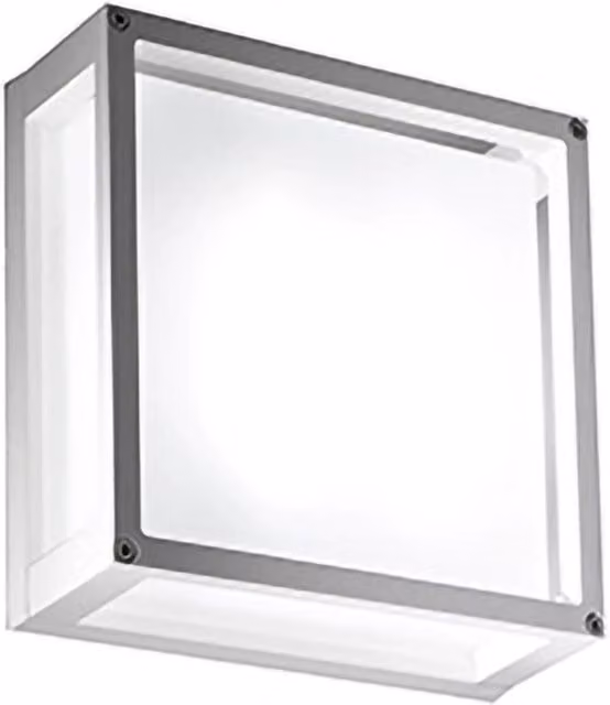 Home Lampada da Parete e Soffitto LED 20W 3000K 2926lm IP54 Struttura in Alluminio Verniciato Bianco Opaco Design Quadrato 25x25x9.5 cm