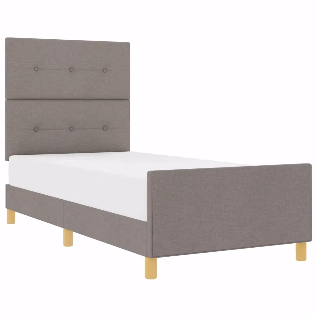 Letto con testiera Talpa vidaXL in tessuto beige o grigio, L/P/H: 90 x 190 x 128 cm – 2