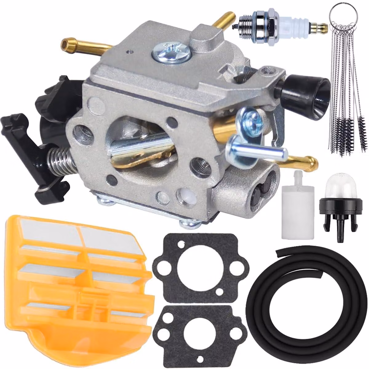 Kit carburatore e filtro dell'aria per motoseghe Husqvarna 445, 445E, 450, 450E - ricambio C1M-EL37B