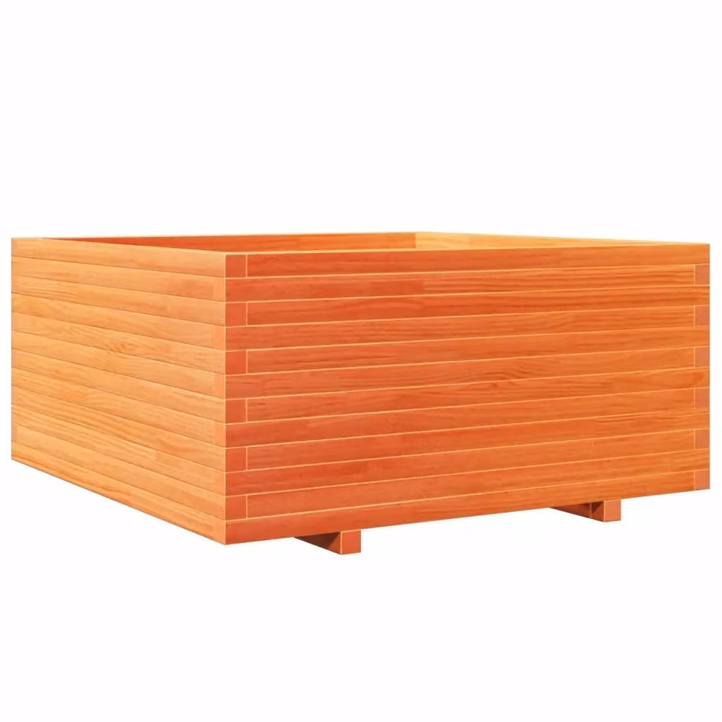 Fioriera da giardino rialzata vidaXL in legno massello marrone L/P/H: 100 x 100 x 49,5 cm – 2