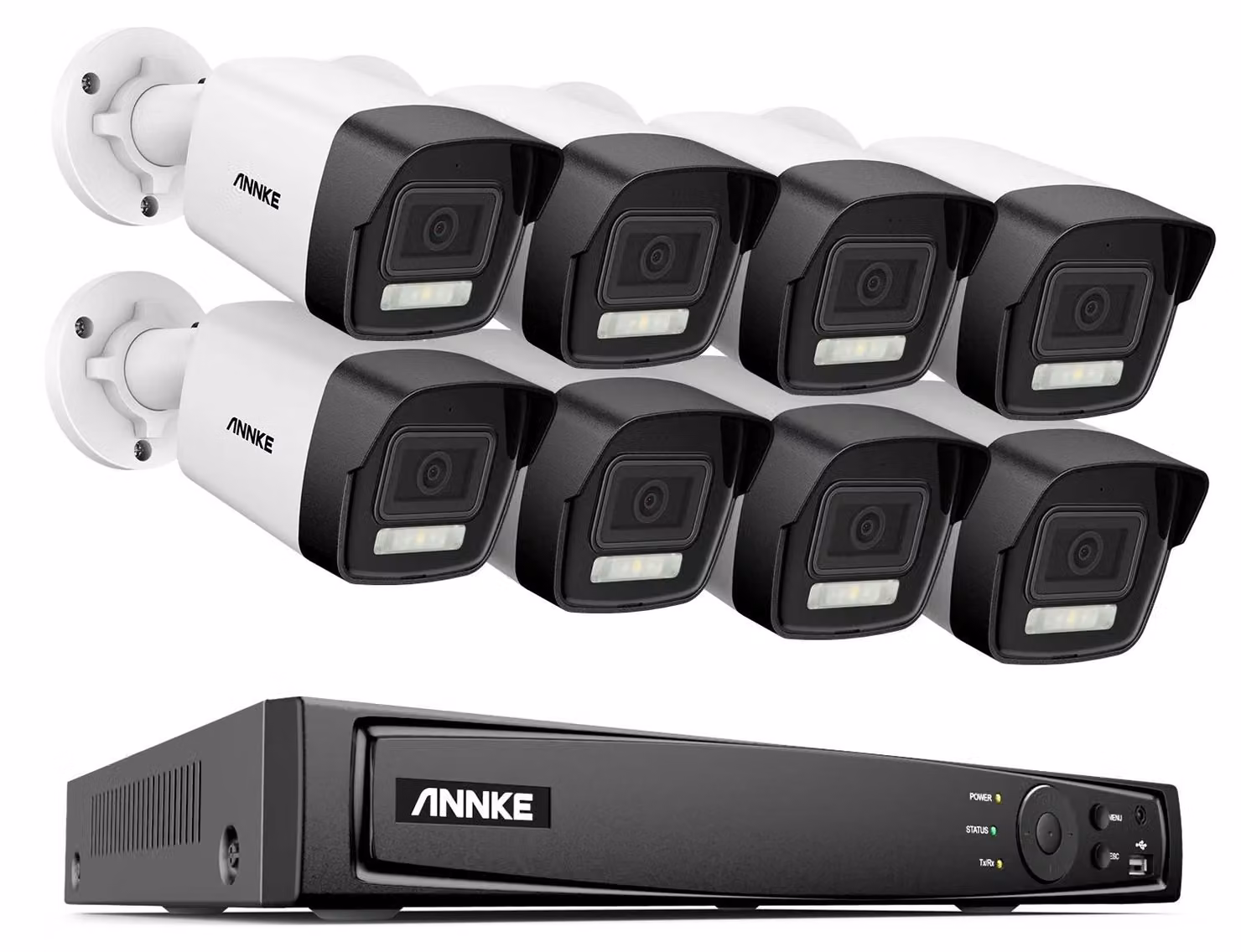 Telecamera di sicurezza - Videosorveglianza - Telecamera di sorveglianza - Telecamera esterna - Telecamera IP - 8 canali, risoluzione 4K Ultra HD