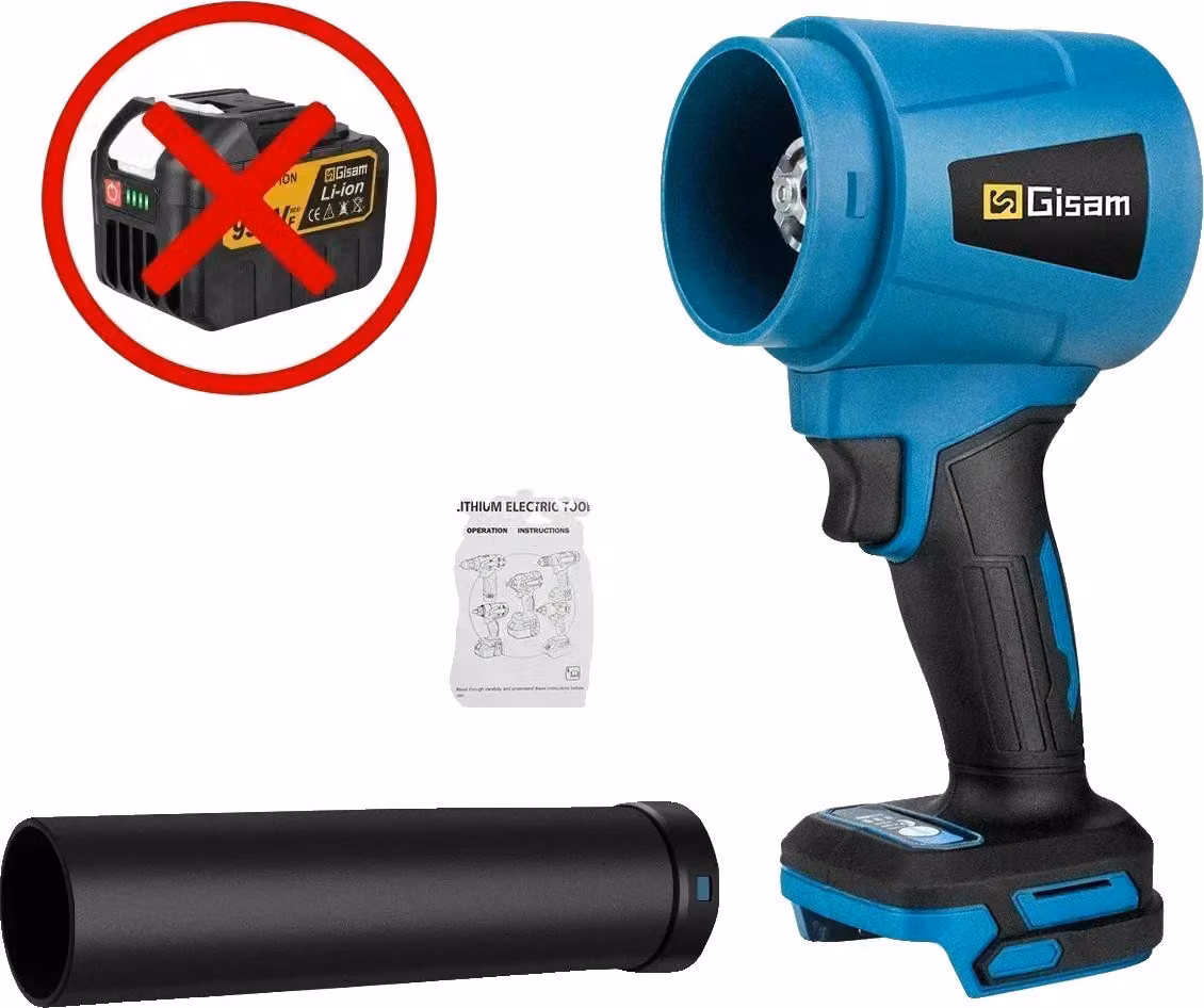 Soffiatore elettrico, motore brushless, design portatile, senza batteria e senza caricatore