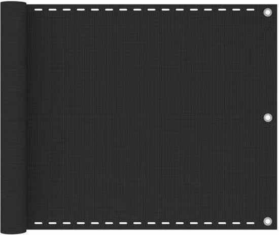 Tenda protettiva per balcone - Antracite - 75 x 300 cm - HDPE - Resistente ai raggi UV - Rete protettiva decorativa