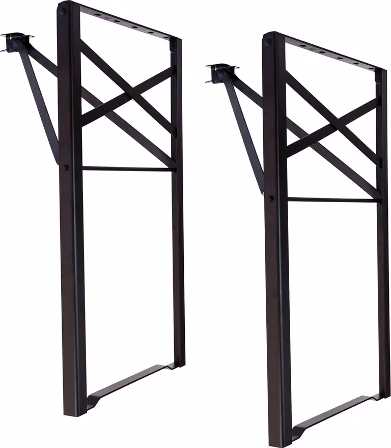 Natural Goods Berlin telaio per mobili BIERZELT, set per tenda da birra fai da te, telaio per tavolo pieghevole, telaio per panca, set per tendone, inossidabile, H70,3 x L42cm - tavolo da pranzo, nero, 2 pezzi