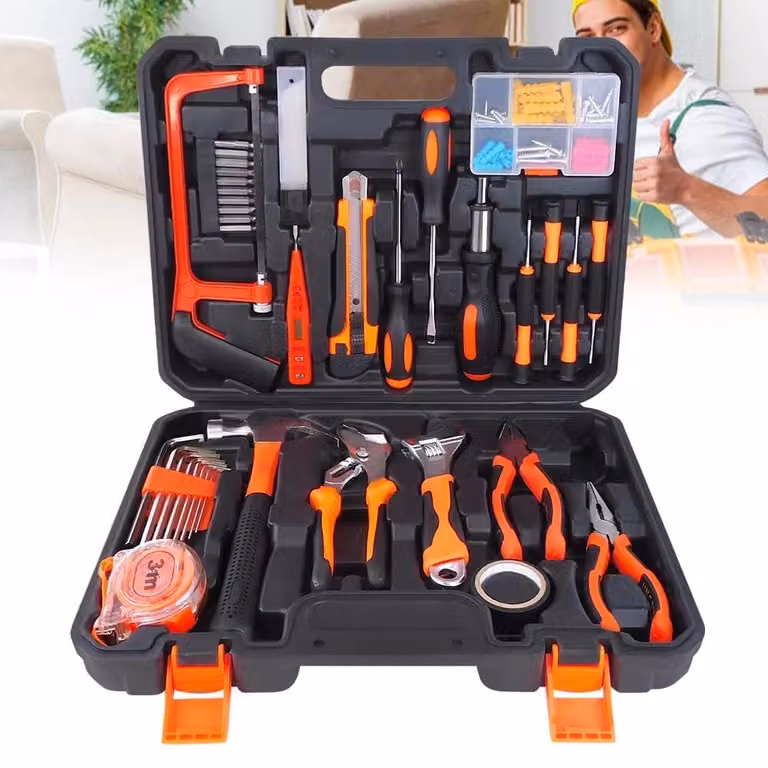 Custodia per utensili - Set di utensili professionale da 102 pezzi - Completo - Chiave a cricchetto - Set di cacciaviti - Metallo - Per uso domestico