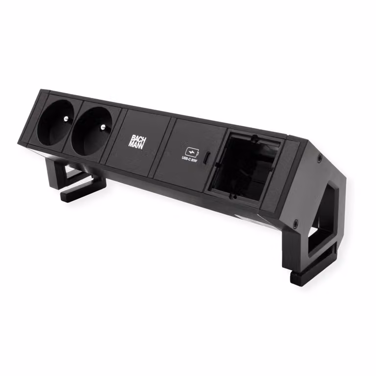 Bachmann Desk2 2Xute 1Xusb C 30W 1Xcm 0,2M Gst18 Ral9005