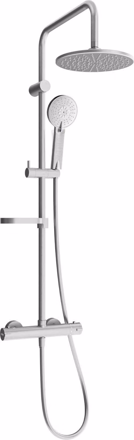 Mexen KX40 set doccia esterno con soffione e miscelatore termostatico, grafite - 771504091-66