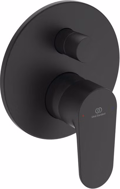 Rubinetto per incasso vasca o doccia Cerafine Ideal Standard a leva singola in ottone nero opaco con safety stop