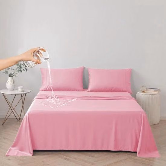 Protezione per materasso impermeabile riciclabile rosa L: 230 cm, P: 250 cm