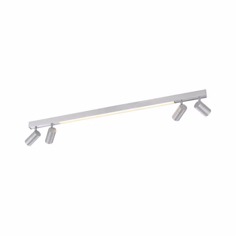 PURE Plafoniera a LED Lines Spot, dimmerabile, Alluminio / Grigio / Zincato, Soggiorno / Sala da pranzo, Metallo, Moderno, Plafoniera LED