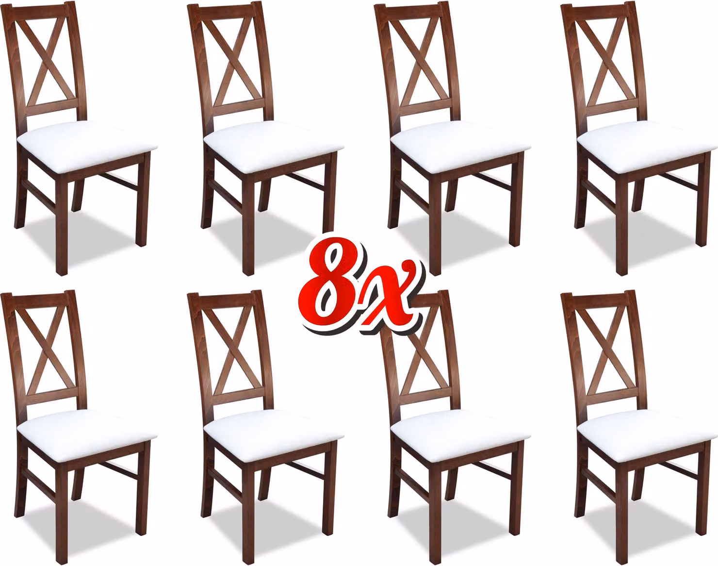Gruppe Gastronomie Esszimmer Restaurant Design Stuhl 8x Stühle Set Sessel
