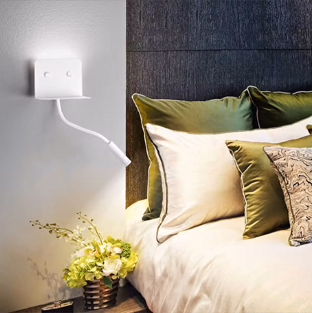 Applique Moderna Perenz Level in Metallo Bianco con LED da 6W 3000K Regolabile – 2