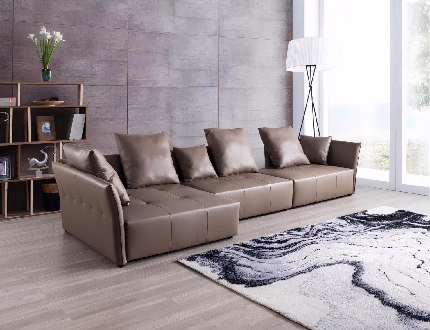 Ecksofa Couch Polster Sofa Wohnlandschaft Italienische Möbel Wohnzimmer Ecke