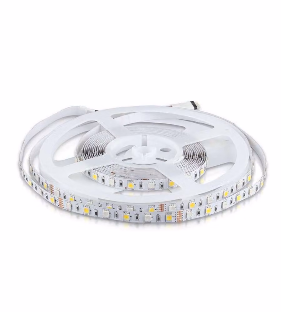 Strip LED SMD5050 8W/m 5m 60 LED/m 12V RGB + 4000K IP20 10mm