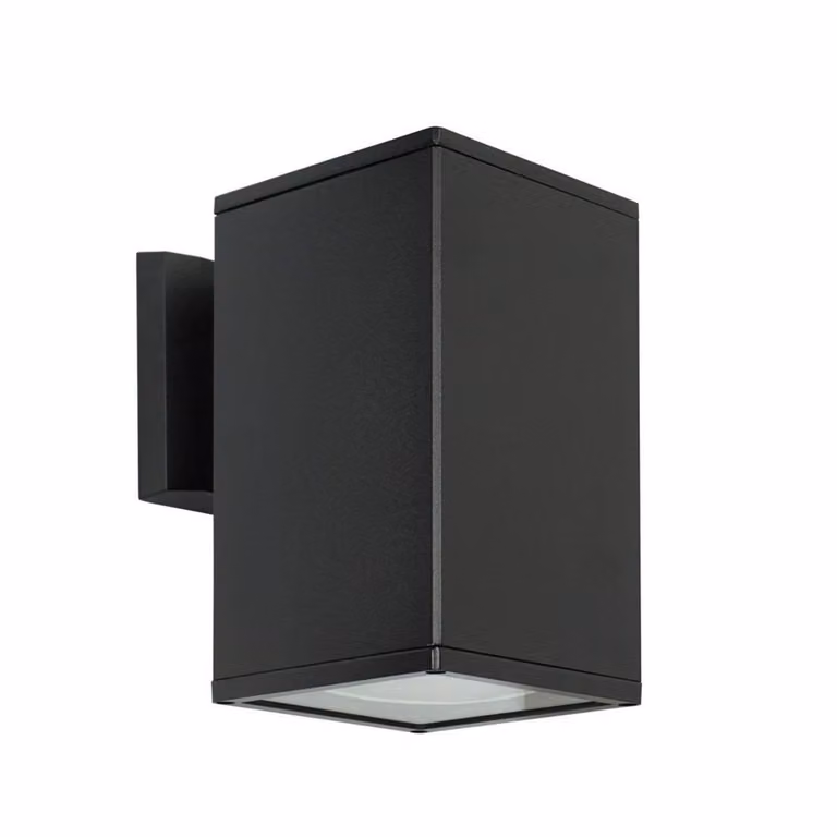 Lampada da parete esterna, dimensioni 20x12 cm, 1 attacco E27, colore nero, grado di protezione IP54, modello SU-MA 8002 BL