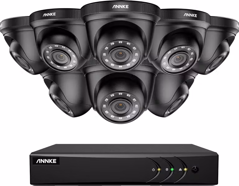 Sistema di videosorveglianza, risoluzione 2MP, supporto per 8 telecamere, 8pcs telecamere, 1t