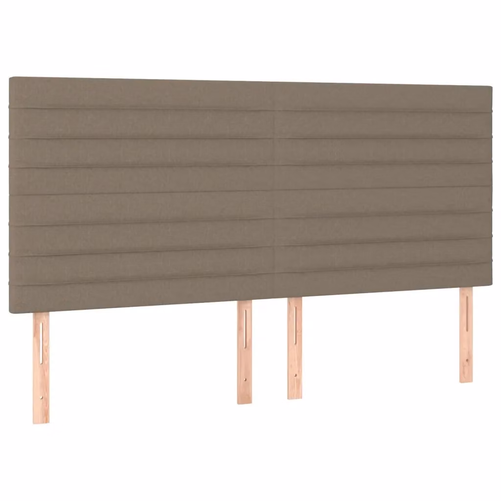 Testiera per letto imbottita vidaXL in tessuto beige L: 200 cm, H: 128 cm, P: 5 cm – 2
