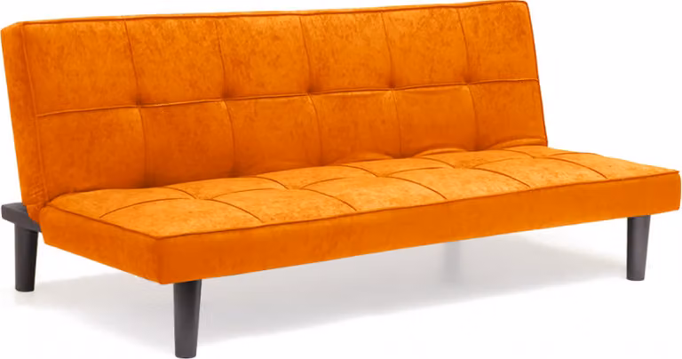 Giada Divano letto di design a 2 posti in tessuto per la casa e l'ufficio - Arancione