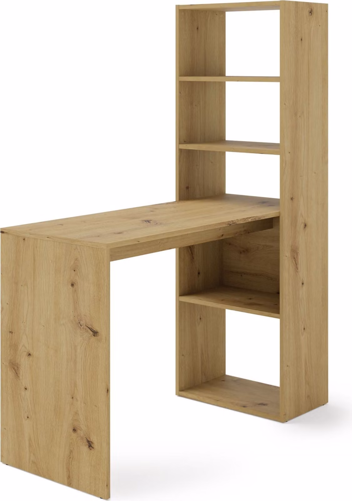 Scrivania con ripiani HARMONY 120 cm ROVERE ARTIGIANALE- Scrivania con ripiani Libreria - Scrivania per computer Scrivania da lavoro - Ufficio domestico