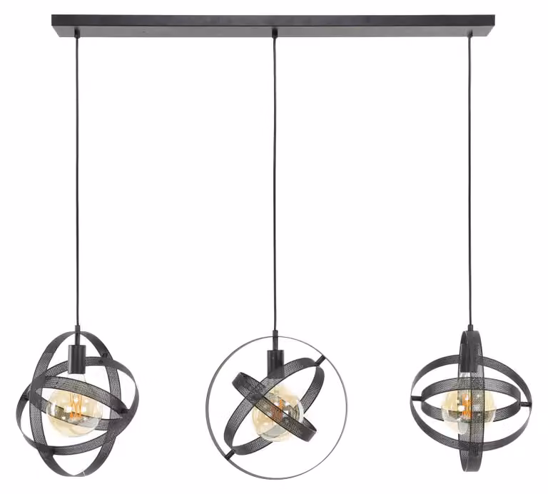 FURNLUX Lampada da soffitto Cosmos antracite 115 cm / Colore principale: nero / Dimensioni: 115 x 150 x 33 cm