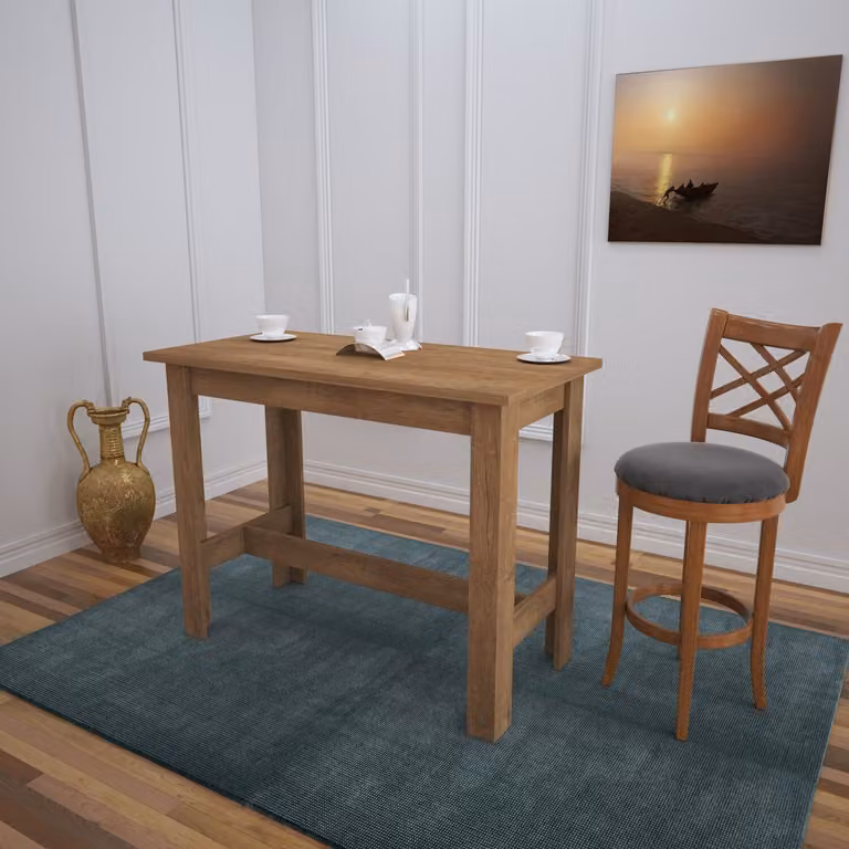 Skye Decor, Barra - Rovere caucasico, tavolo da pranzo, rovere caucasico, 100 % MELAMIN COATED CHIP PLATES, 120 x 60 x 93 cm
