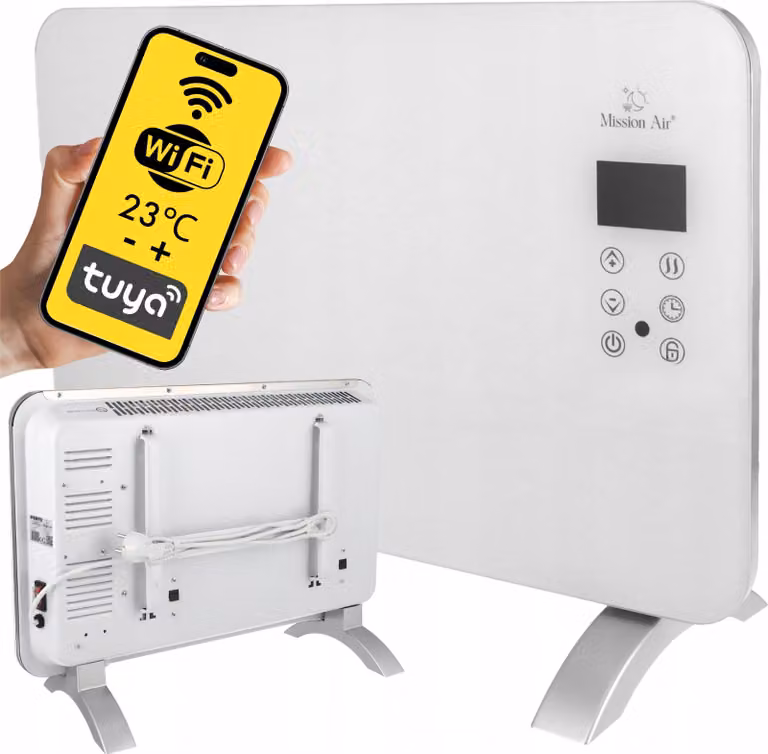 PORTO WiFi 1000W Riscaldatore a convezione bianco