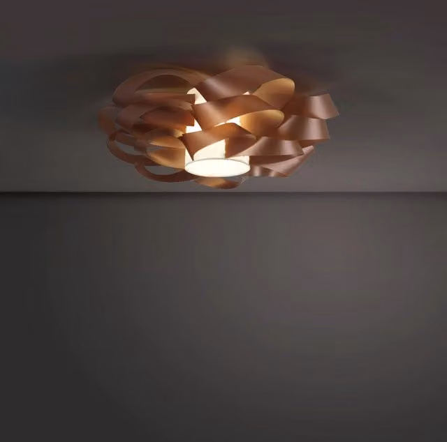 Plafoniera Moderna Cloud Polilux Linea Zero Colore Rame Diametro: 60 cm, Attacco E27