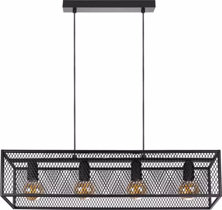 Lampada a sospensione moderna Loft Horus Plus 2893/Z-B-4 Nero E27 4 punti luce