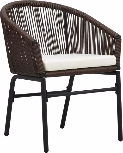 Sedie da Giardino 2 pz | Sedie da Esterno Marroni in Rattan PE