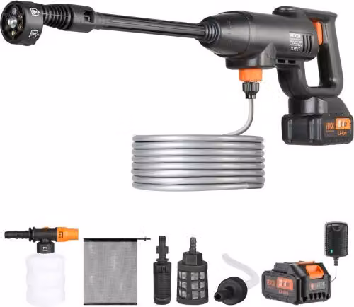 Idropulitrice Portatile Senza Fili Vevor con Batteria da 4,0 Ah e Valigetta, Colore Nero