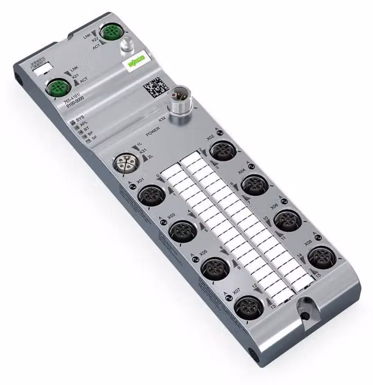 Wago 765-4501/100-000, grado di protezione IP67, colore grigio, temperatura di esercizio da -25 a 70 °C, temperatura di stoccaggio da -40 a 80 °C, dimensioni 60 mm, lunghezza 210 mm