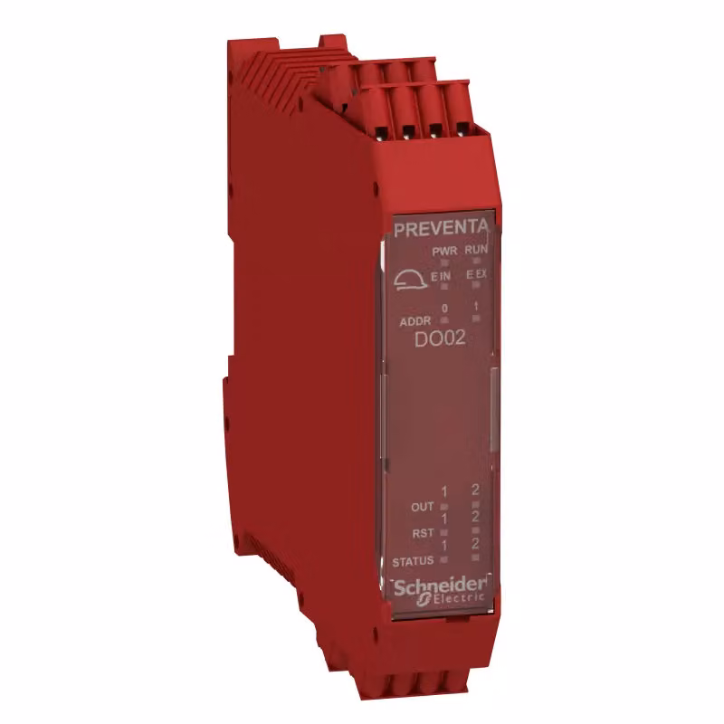 Modulo di espansione uscite Schneider Electric Modicon XPSMCM, 2x 2 A, coppie di uscite OSSD di sicurezza, morsetti a molla XPSMCMDO0002G