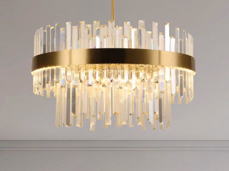 Lampadario a cristalli a LED con telecomando, 80W - J6321/C