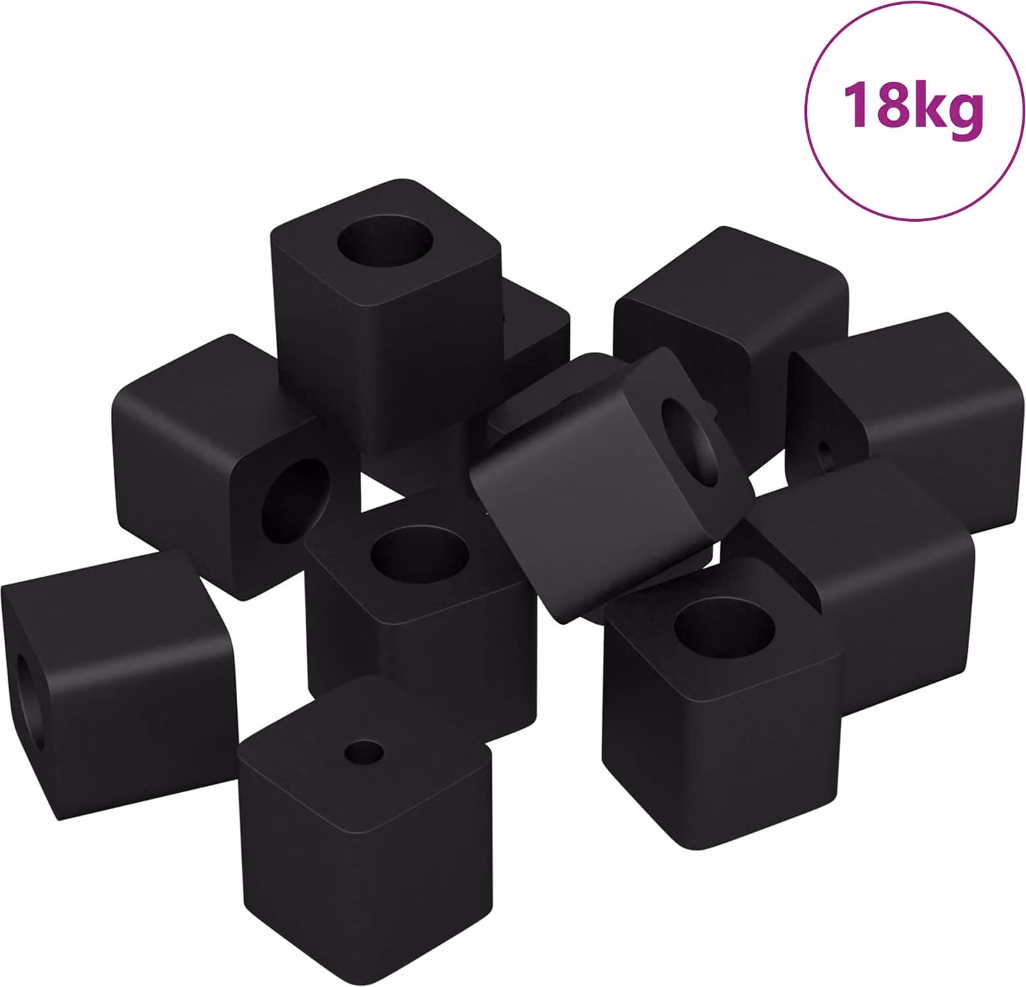 Supporto per cassetto 6792 pcs Nero 15 x 15 x 15mm