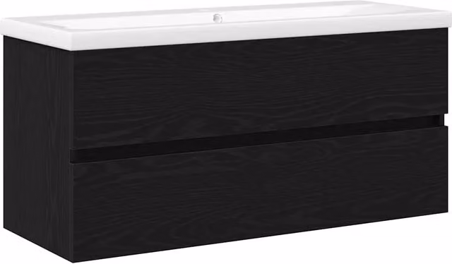Mobile Lavabo | Armadio per Lavabo da Bagno Rovere Nero 100 x 39 x 62 cm