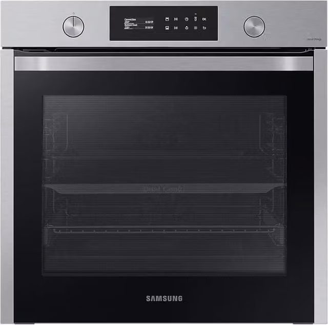 Forno elettrico da incasso Samsung Dual Cook NV75A6579RSET color argento con tecnologia WiFi e funzione pirolitica