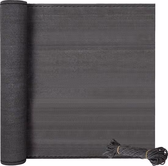 Paravento e parasole 2 in 1, resistente alle intemperie, grigio, 1,2 x 6 m