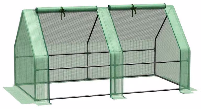 Serra portatile – Mini serra da giardino | Colore: Verde | Dimensioni: 90x180x90 cm