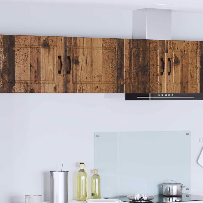 Set di 2 armadietti a muro vidaXL PORTO in legno ingegnerizzato marrone per cucina con ante a battente e ripiani interni L/P/H: 50 x 31 x 40 cm